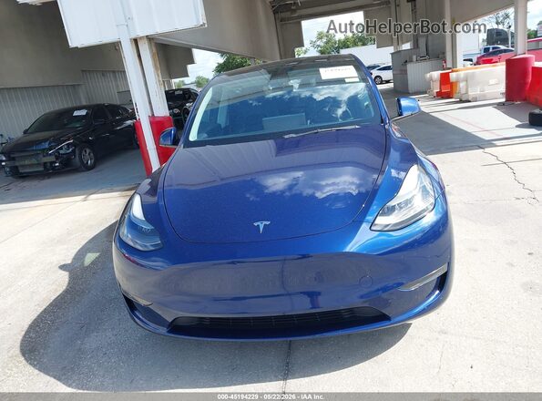 7SAYGDEF6NF382419 2022 TESLA MODEL Y Blue Вид панелі приладів