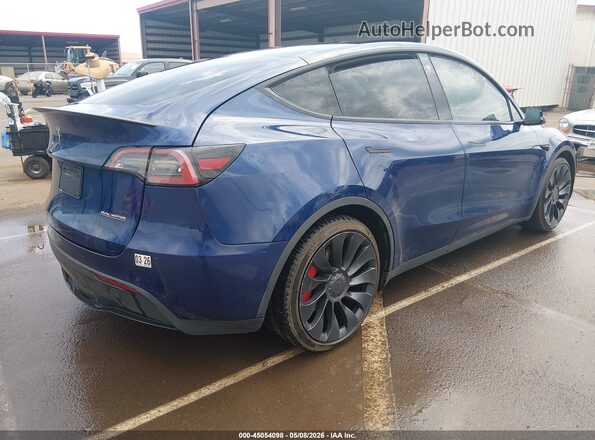 7SAYGDEF6NF392500 2022 TESLA MODEL Y Blue Հետևի աջ