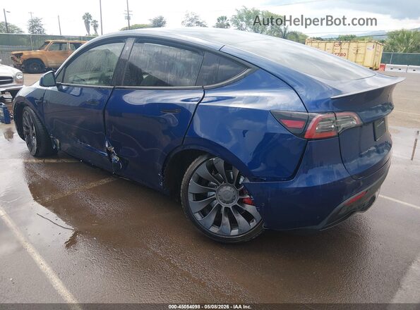 7SAYGDEF6NF392500 2022 TESLA MODEL Y Blue Հետևի ձախ
