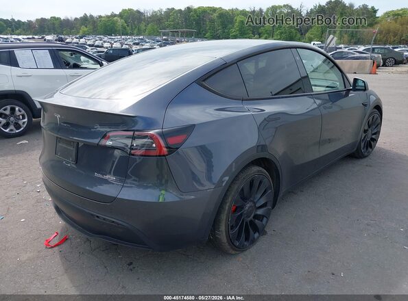 7SAYGDEF6NF533677 2022 TESLA MODEL Y Gray Հետևի աջ