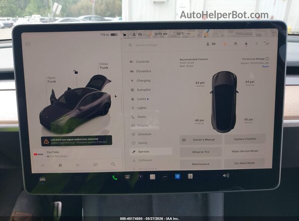 7SAYGDEF6NF533677 2022 TESLA MODEL Y Gray 