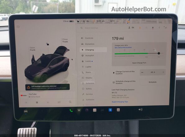 7SAYGDEF6NF533677 2022 TESLA MODEL Y Gray 