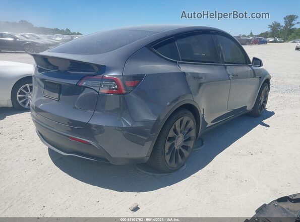 7SAYGDEF7NF465132 2022 TESLA MODEL Y Серый Задняя правая четверть