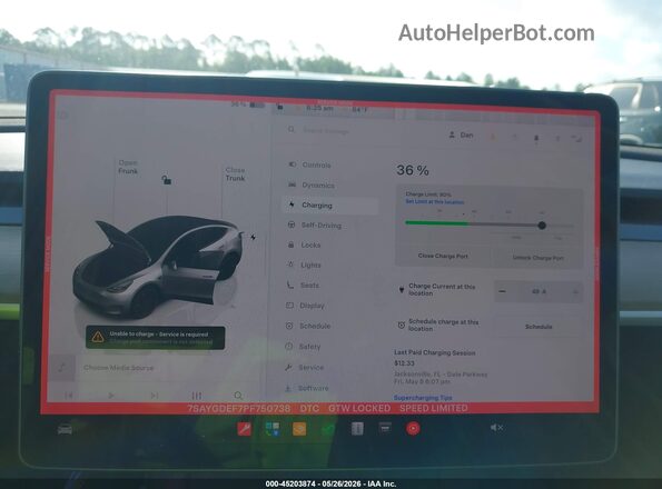 7SAYGDEF7PF750738 2023 TESLA MODEL Y White 