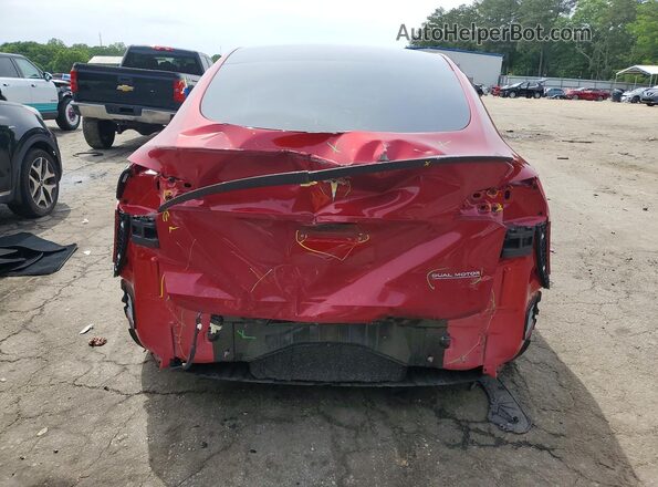 7SAYGDEF7RF043500 2024 TESLA MODEL Red Widok z tyłu