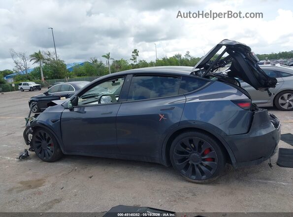 7SAYGDEF8NF453586 2022 TESLA MODEL Y Серый Панорамный вид салона 360°