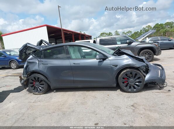 7SAYGDEF8NF453586 2022 TESLA MODEL Y Серый Вид задней части салона