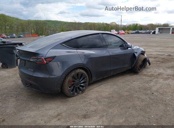 7SAYGDEF8NF564266 2022 TESLA MODEL Y Серый Задняя правая четверть
