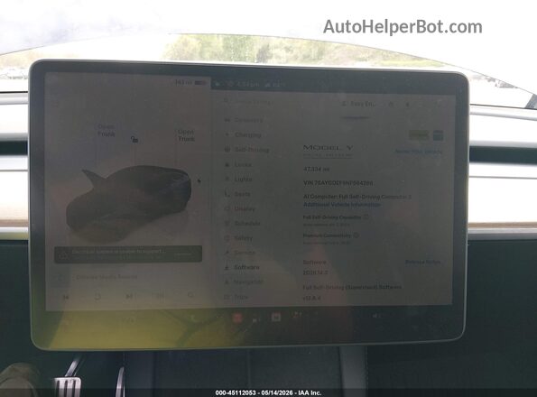 7SAYGDEF8NF564266 2022 TESLA MODEL Y Серый 