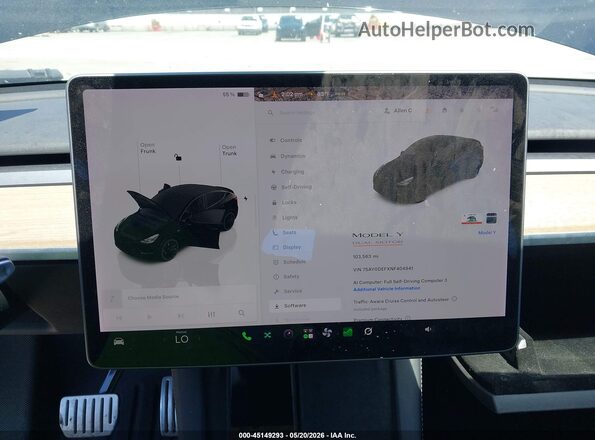 7SAYGDEFXNF404941 2022 TESLA MODEL Y Black 