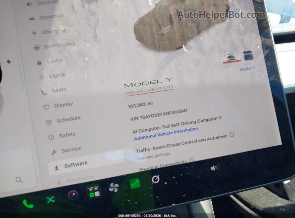 7SAYGDEFXNF404941 2022 TESLA MODEL Y Black 