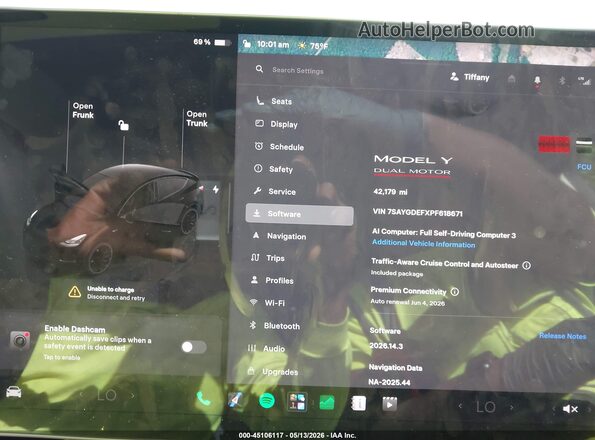 7SAYGDEFXPF618671 2023 TESLA MODEL Y Black 