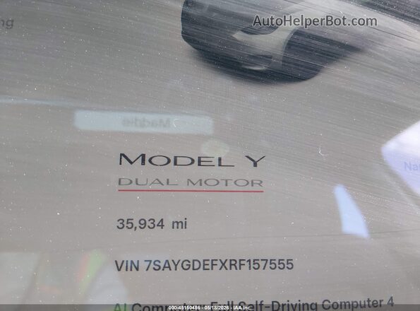 7SAYGDEFXRF157555 2024 TESLA MODEL Y Gray 