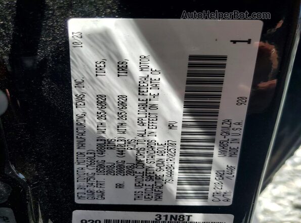 7SVAAABA1RX025707 2024 TOYOTA SEQUOIA Черный 