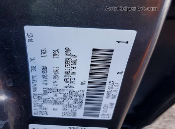 7SVAAABA2PX012168 2023 TOYOTA SEQUOIA Gray VIN კოდის სტიკერის ხედი