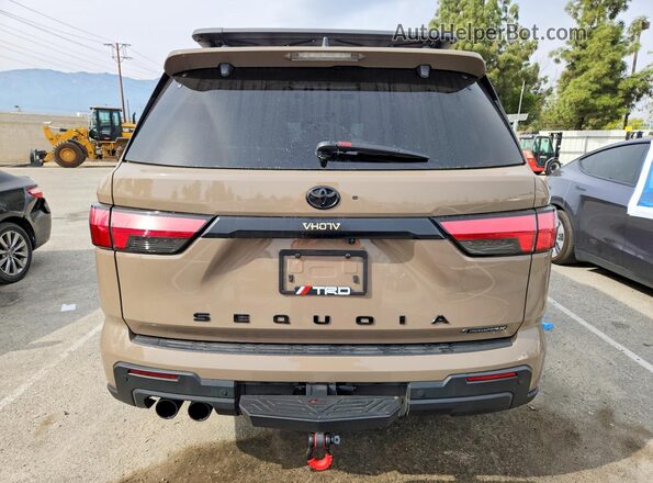 7SVAAABA7SX053727 2025 TOYOTA SEQUOIA Tan Rear view