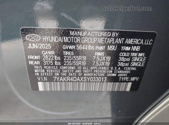 7YAKR4DAXSY033013 2025 HYUNDAI IONIQ 5 Зеленый Вид подкапотного пространства