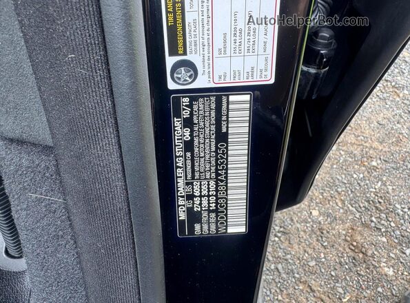 WDDUG8JB8KA453250 2019 MERCEDES-BENZ S Black Vista interior trasera