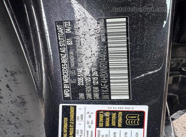 W1KAF4HBXNR044032 2022 MERCEDES-BENZ C Gray Widok wnętrza z tyłu