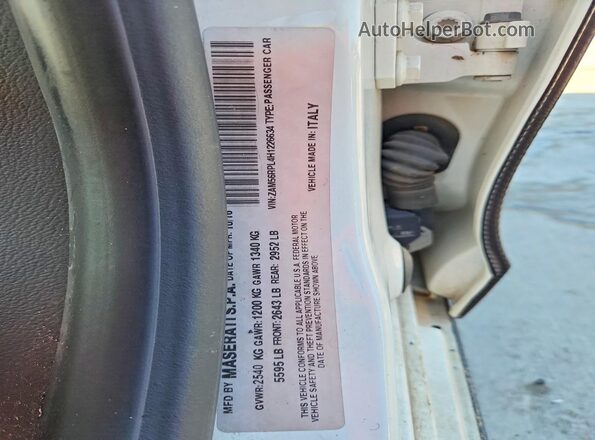 ZAM56RPL4H1226634 2017 MASERATI QUATTROPOR Gray VIN კოდის სტიკერის ხედი