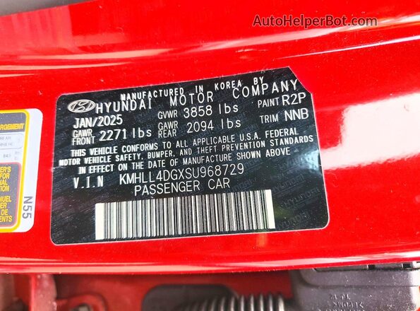 KMHLL4DGXSU968729 2025 HYUNDAI ELANTRA Red 