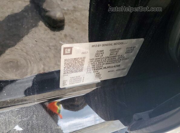 1GYS4GKJ9JR114288 2018 CADILLAC ESCALADE Black 