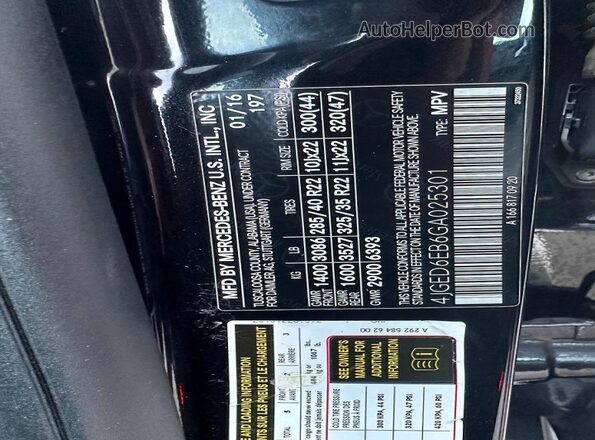 4JGED6EB6GA025301 2016 MERCEDES-BENZ GLE Черный Вид задней части салона