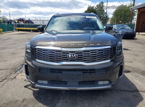 5XYP5DHC4LG004489 2020 KIA TELLURIDE Brown Widok z tyłu