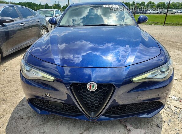ZARFAEDN6H7550466 2017 ALFA ROMEO GIULIA Синий Вид сзади