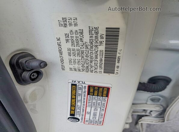 5J6RW2H84HL022230 2017 HONDA CRV Белый 