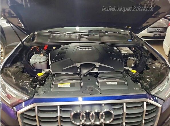 WA1LXAF72MD014929 2021 AUDI Q7 Blue Առջևի վահանակի տեսք