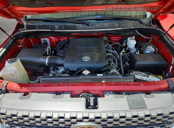 5TFEY5F16KX245780 2019 TOYOTA TUNDRA Red Engine compartment view