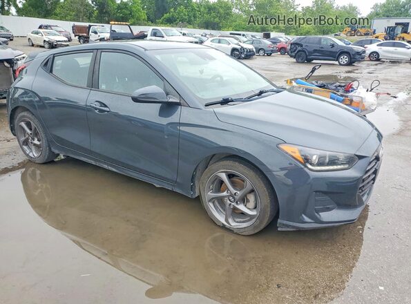 KMHTG6AF0KU008511 2019 HYUNDAI VELOSTER Blue Front view