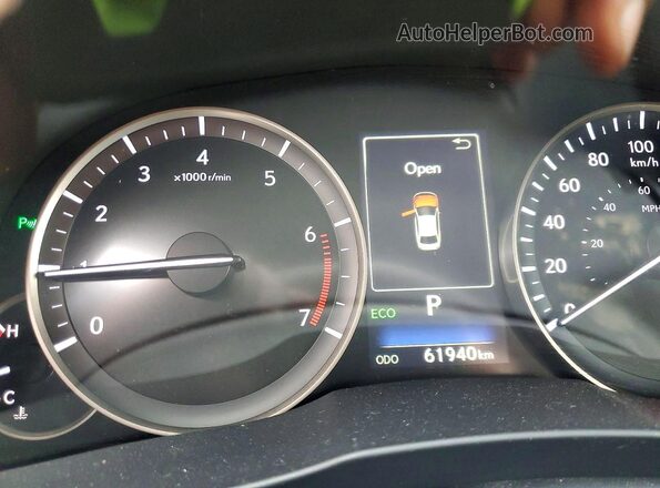 JTHBK1GG6G2214595 2016 LEXUS ES350 White Вид щитка приладів