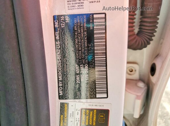 55SWF4JBXHU201125 2017 MERCEDES-BENZ C White 360 interior view