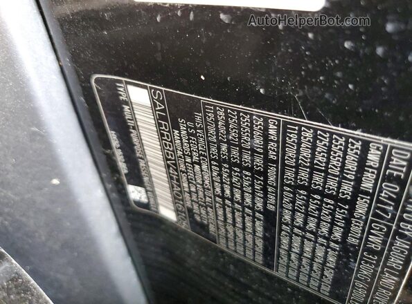 SALRRBBV4HA016105 2017 LAND ROVER DISCOVERY Black Widok wnętrza 360 stopni