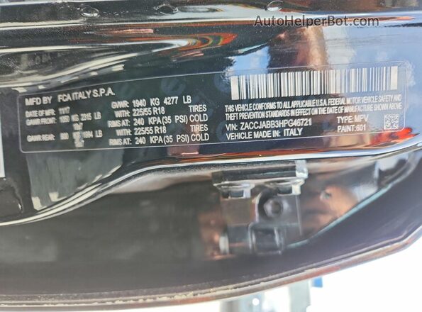 ZACCJABB3HPG46721 2017 JEEP RENEGADE Black 
