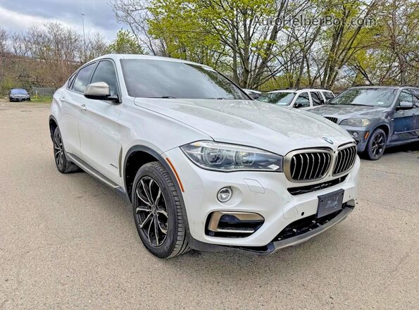 5UXKU6C37H0W38407 2017 BMW X6 White Tył lewy