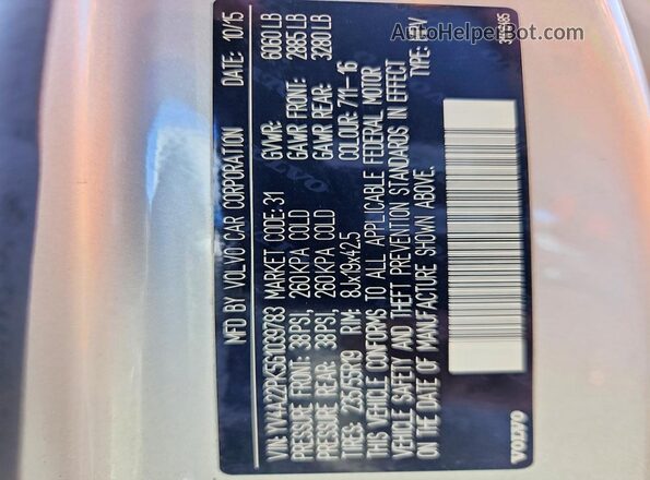 YV4A22PK5G1039783 2016 VOLVO XC90 White 