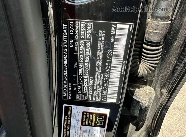W1N0G8DB8NV351733 2022 MERCEDES-BENZ GLC-CLASS Black Սալոնի հետևի տեսք