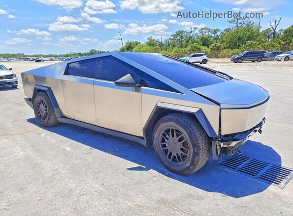 7G2CEHED3SA077646 2025 TESLA CYBERTRUCK Silver Widok z przodu
