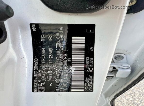 JTJHY7AX3K4284913 2019 LEXUS LX White Widok tylnych siedzeń