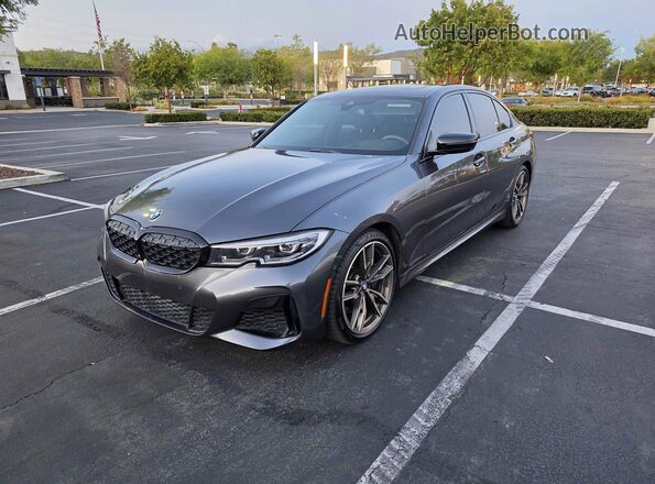 3MW5U7J06M8B75069 2021 BMW M3 Gray Հետևի աջ