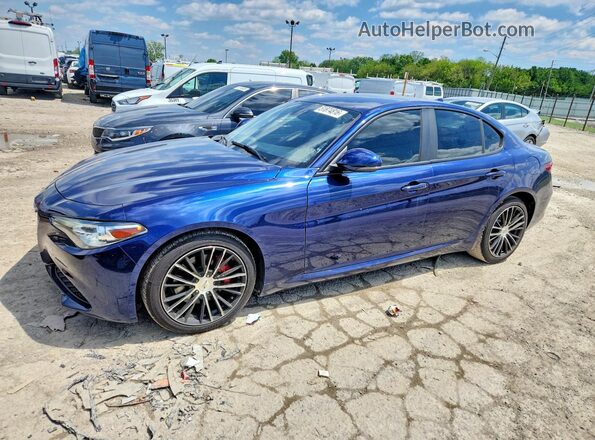 ZARFAEDN6H7550466 2017 ALFA ROMEO GIULIA Синий Задняя левая четверть