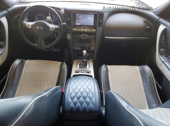 JN8CS1MU0HM144151 2017 INFINITI QX70 Black Widok zestawu wskaźników