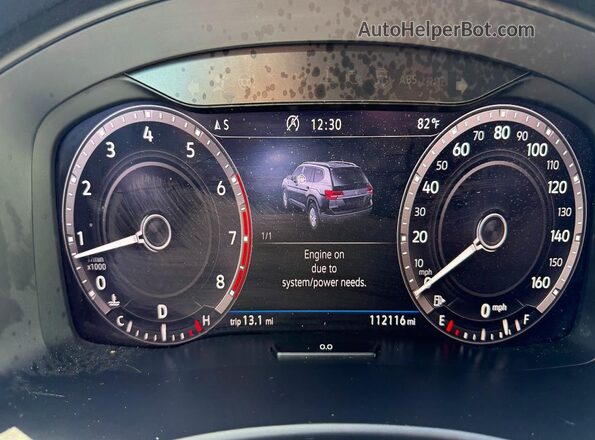1V2NR2CA3KC521144 2019 VOLKSWAGEN ATLAS Белый Вид щитка приборов