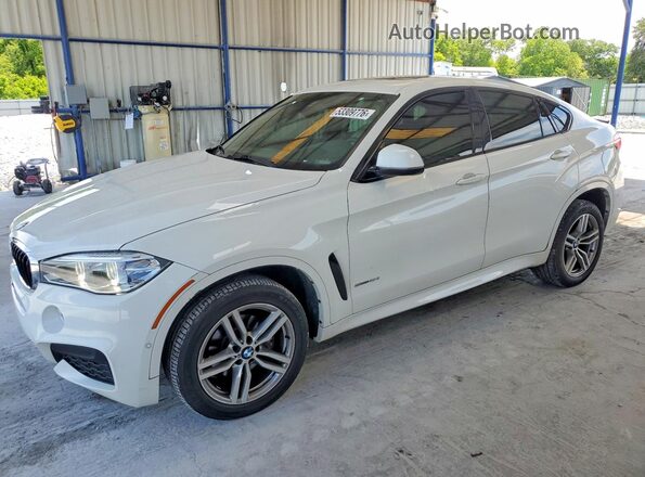 5UXKU0C53J0G80953 2018 BMW X6 White Trasero izquierdo