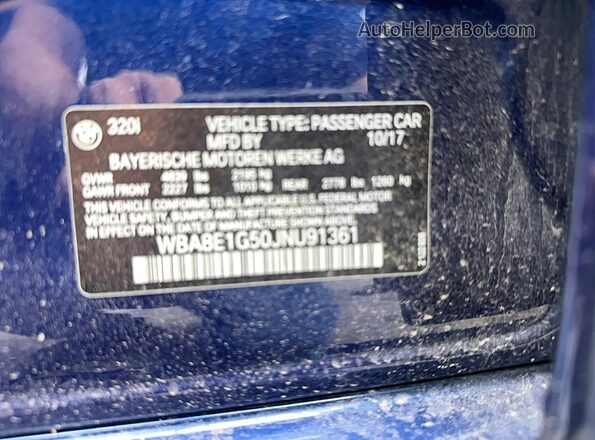 WBA8E1G50JNU91361 2018 BMW 7 SERIES Blue 