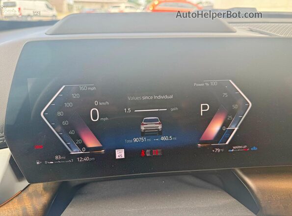 WBX73EF07P5W12917 2023 BMW X1 White Vista del cuadro de instrumentos