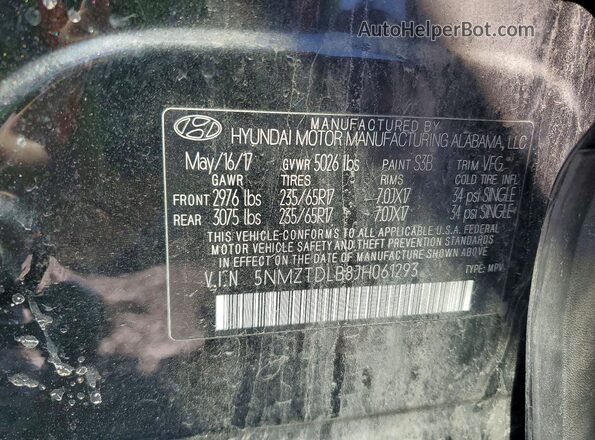 5NMZTDLB8JH061293 2018 HYUNDAI SANTA FE Black 